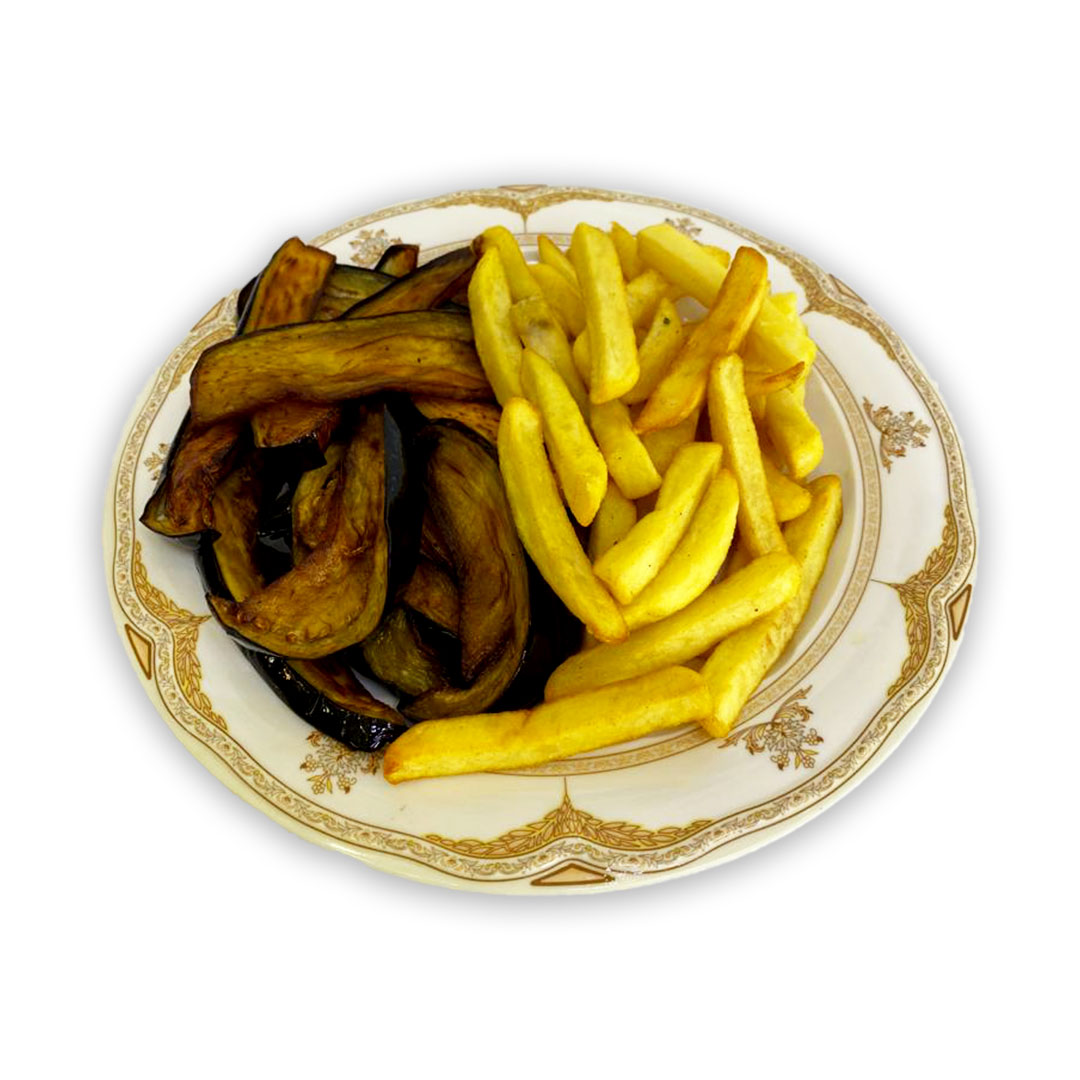 pLate French Fries & Eggplant