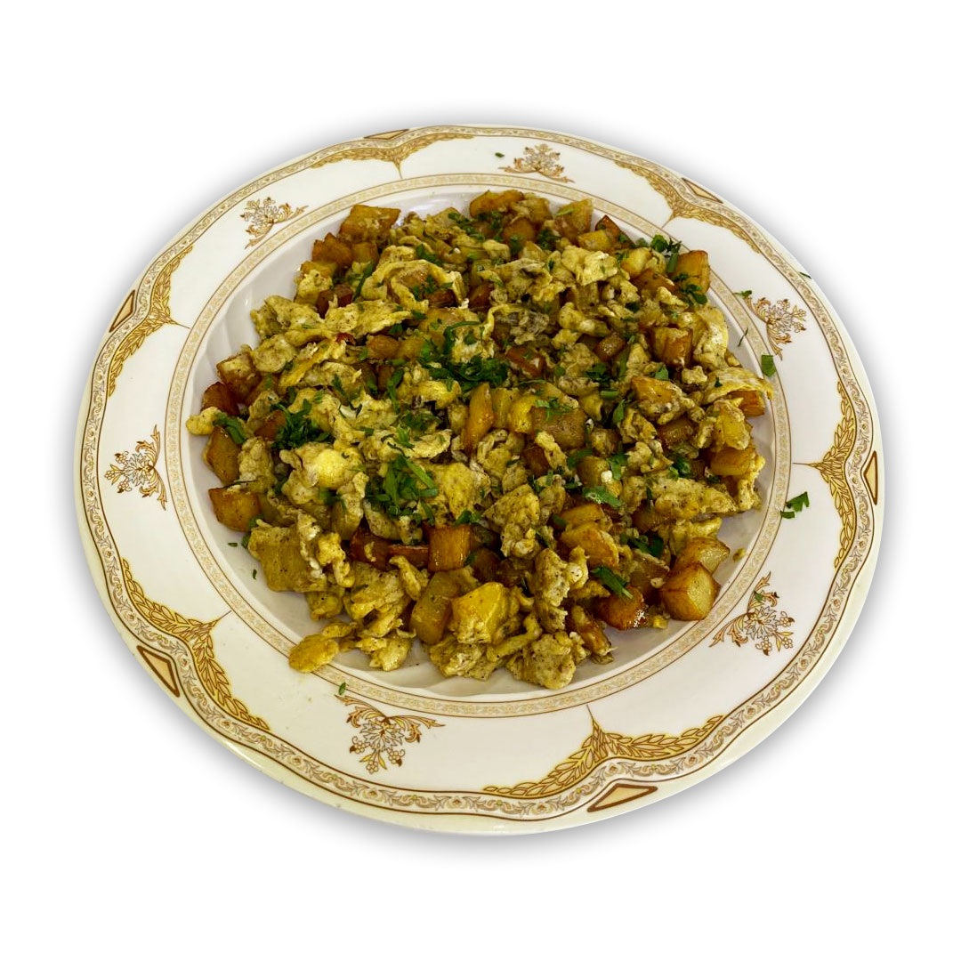 plate Sliced Potatoes +Olive Oil